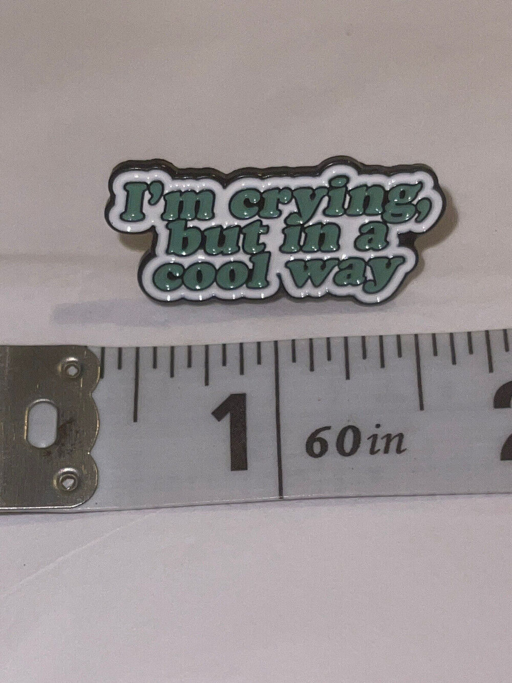 Crying In A Cool Way Thought Bubble Pin Brooch